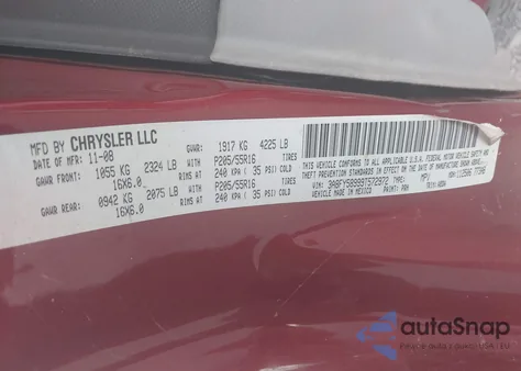 2009 Chrysler Pt Cruiser Touring из США, поврежденный, VIN 3A8FY58999T572972